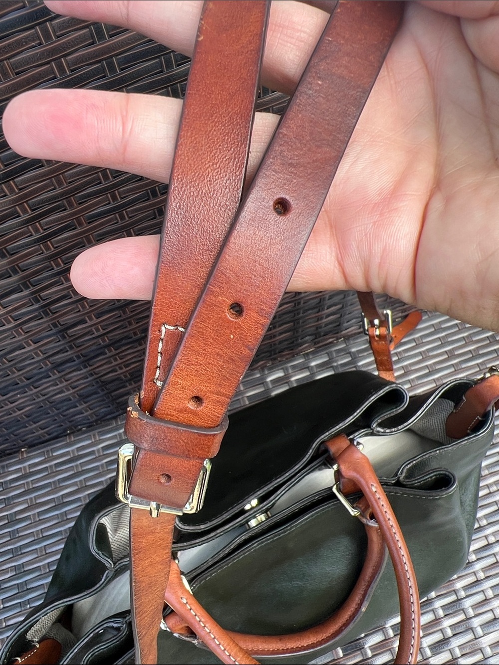 Dooney & Bourke City Large Barlow Satchel - Dark Forest Green - Picture 5 of 16